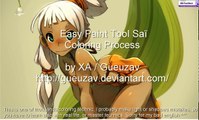 Easy Paint Tool Saï Coloring process / tutorial