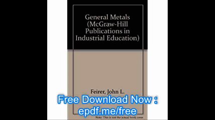 General Metals, Study Guide,  (McGraw-Hill Publications in Industrial Education)
