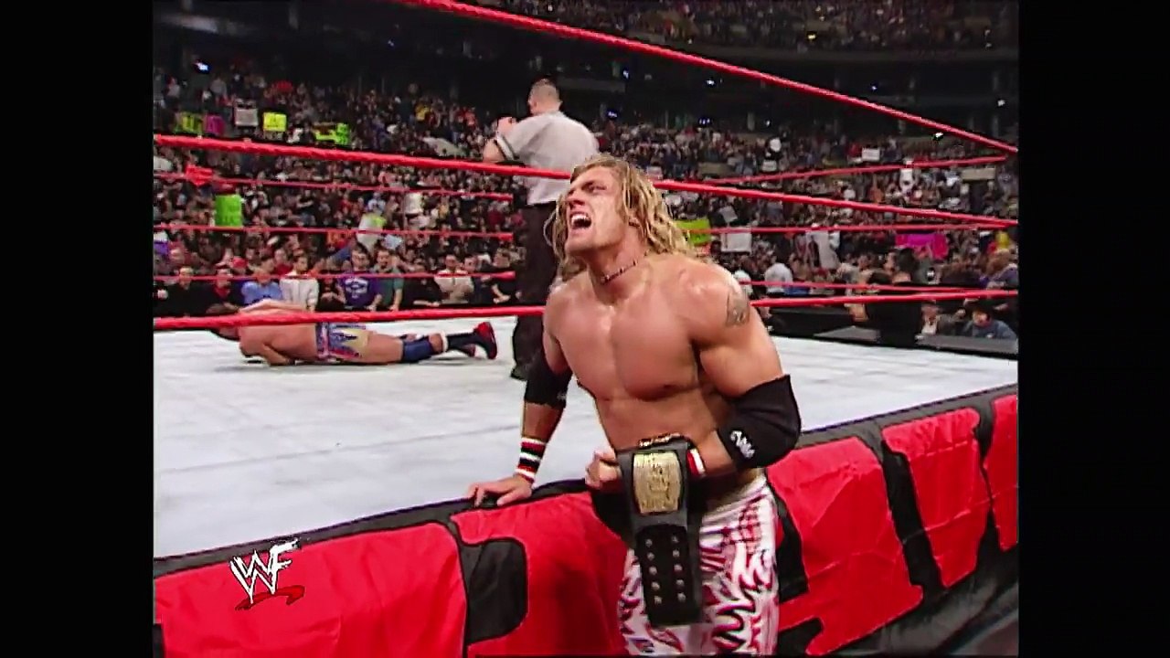 Kane puts Kurt Angle in the Ankle Lock: Raw, Nov. 12, 2001