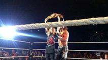 AJ Styles celebrates with the WWE Universe in Milan, Italy