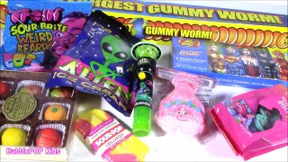 CANDY BONANZA! Worlds Biggest GUMMY WORM! Jelly BELLY! Sour Popsicle! Alien UFO & Ice Cream! FUN