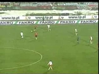 Skróty pierwszej połowy meczu Polska - Belgia