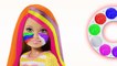 Learn colors with Face Painting Colours for Children Hair Painting Мультик Раскраска Учим цвета