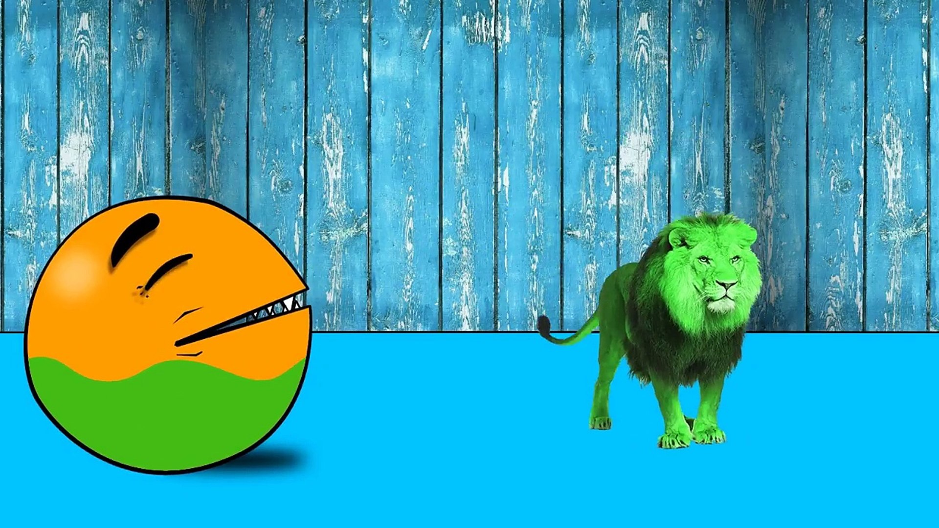 ⁣Learn Colours with Animals Colors And Pacman For Kids Пакман и животные Учим цвета Мультик