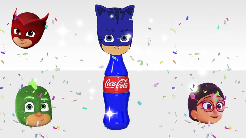 Pj Masks Coca Cola Bottles Wrong Heads, Learn Colors with Pj Masks - فيديو  Dailymotion