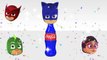 Pj Masks Coca Cola Bottles Wrong Heads, Learn Colors with Pj Masks