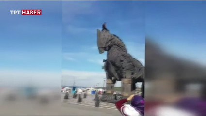 Truva Atı üstündeki tehlikeli gösteri felaketle sonuçlandı