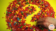Learn To Count 1 to 50 with Candy Numbers! Surprise Eggs with Smarties Skittles and Candy Hearts