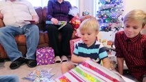 KIDS NEVER ENDING WRAPPING PAPER PRANK | KIDS OPENING CHRISTMAS PRESENTS | DYCHES FAM