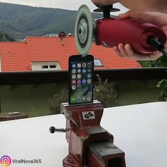 IPHONE 7 CUT IN HALFS!!  EXTREME CRASH TEST