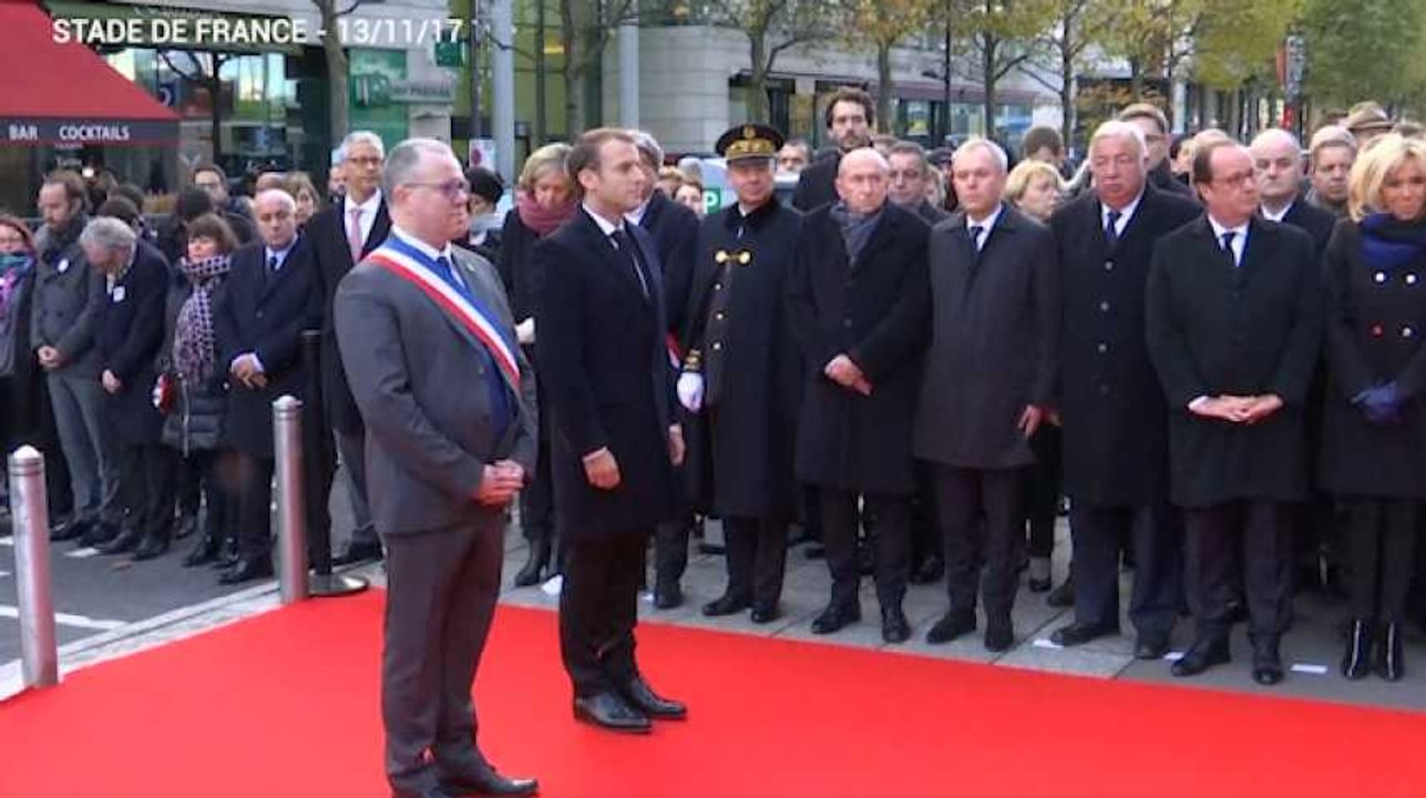 Commémorations du 13-Novembre: Les images de l'hommage de Macron au Stade de France