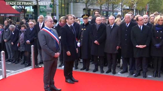 Commémorations du 13-Novembre: Les images de l'hommage de Macron au Stade de France
