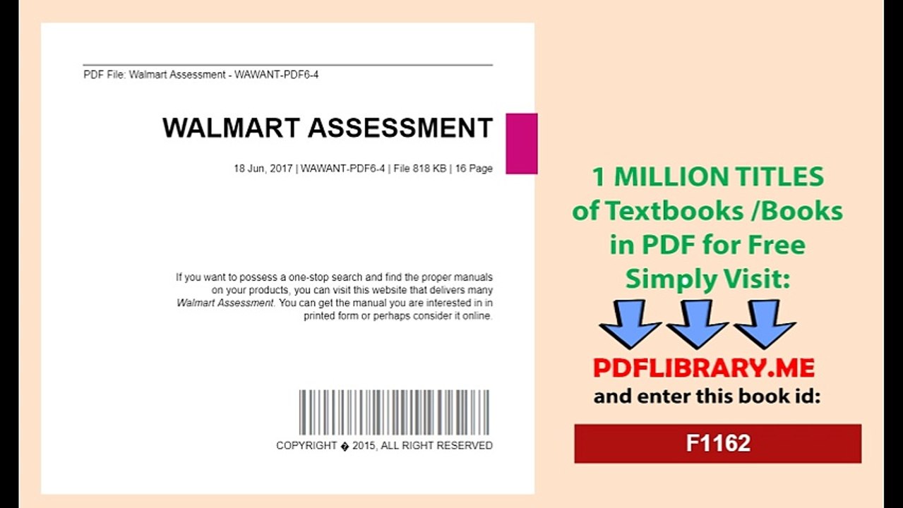 Walmart Assessment