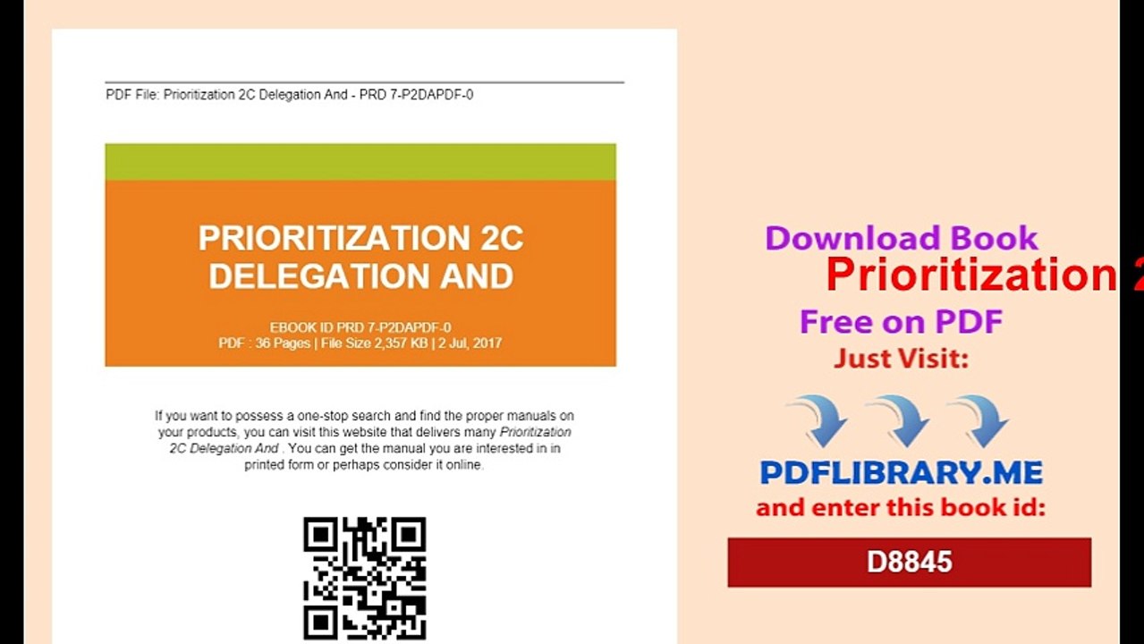 Prioritization 2C Delegation And