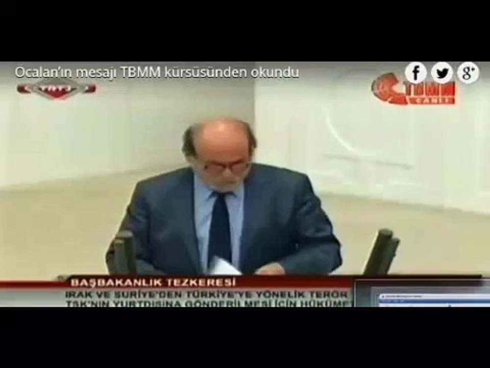 Öcalan’ın mesajı TBMM kürsüsünden okundu