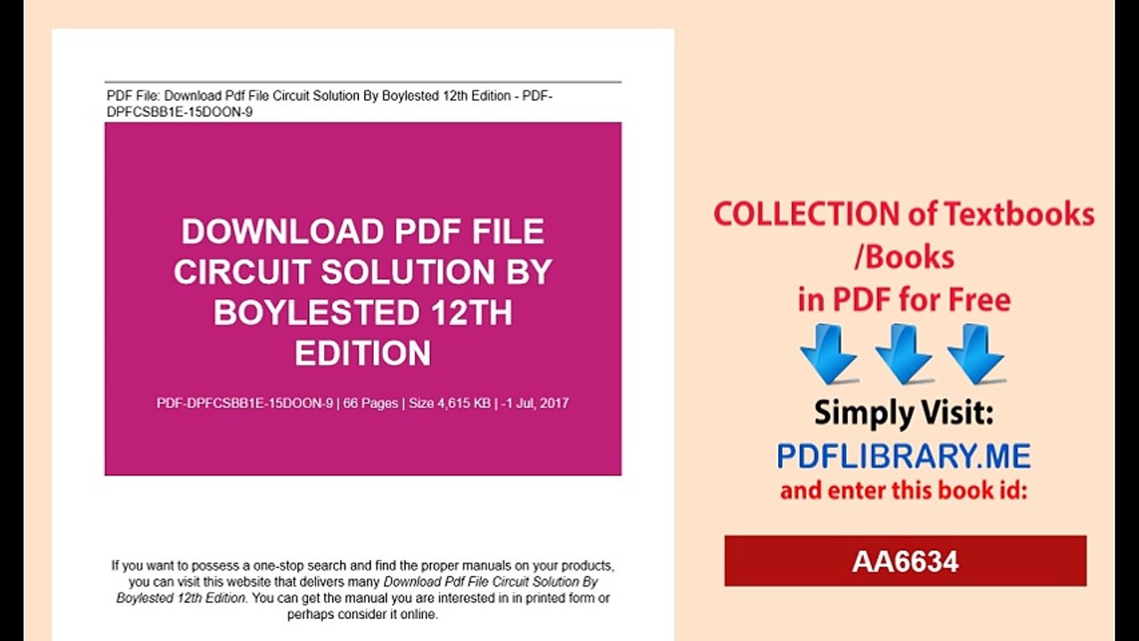 Download Pdf File Circuit Solution By Boylested  12th Edition