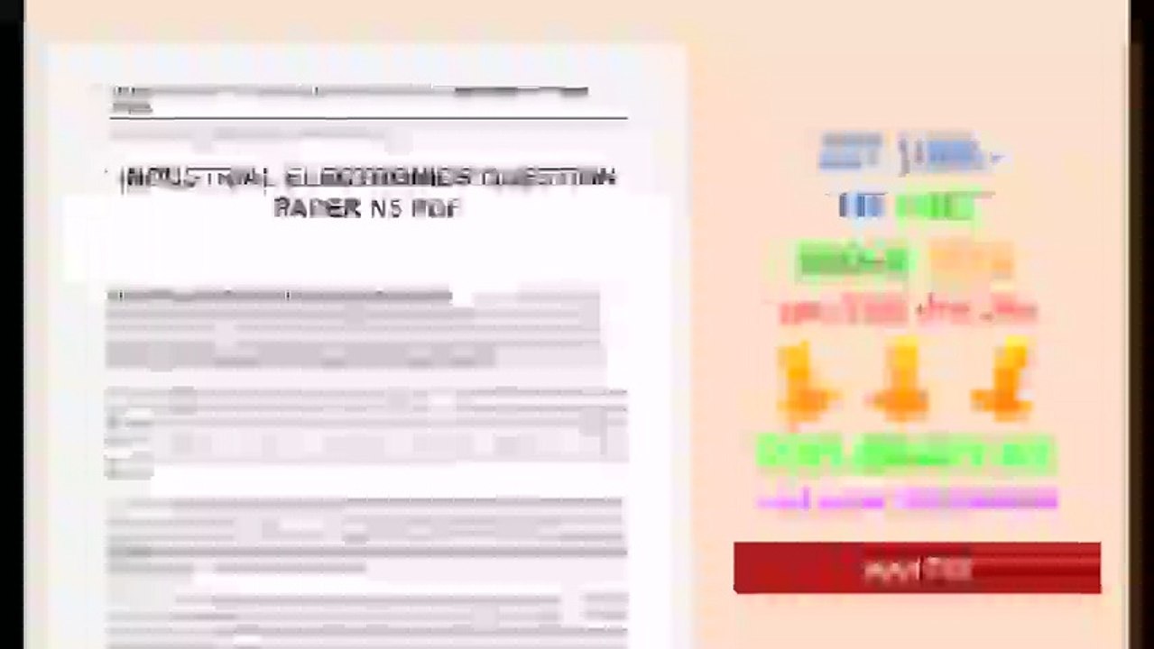 Industrial Electronics Question Paper N5