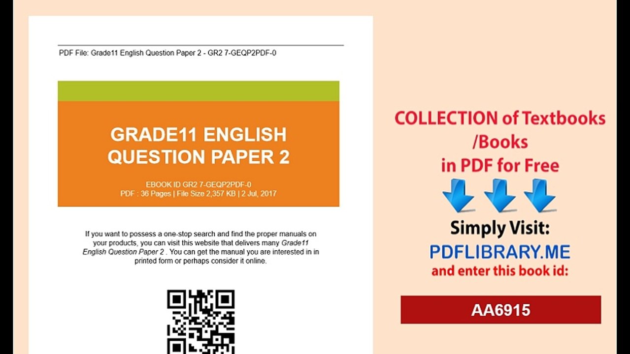 Grade11 English Question Paper 2