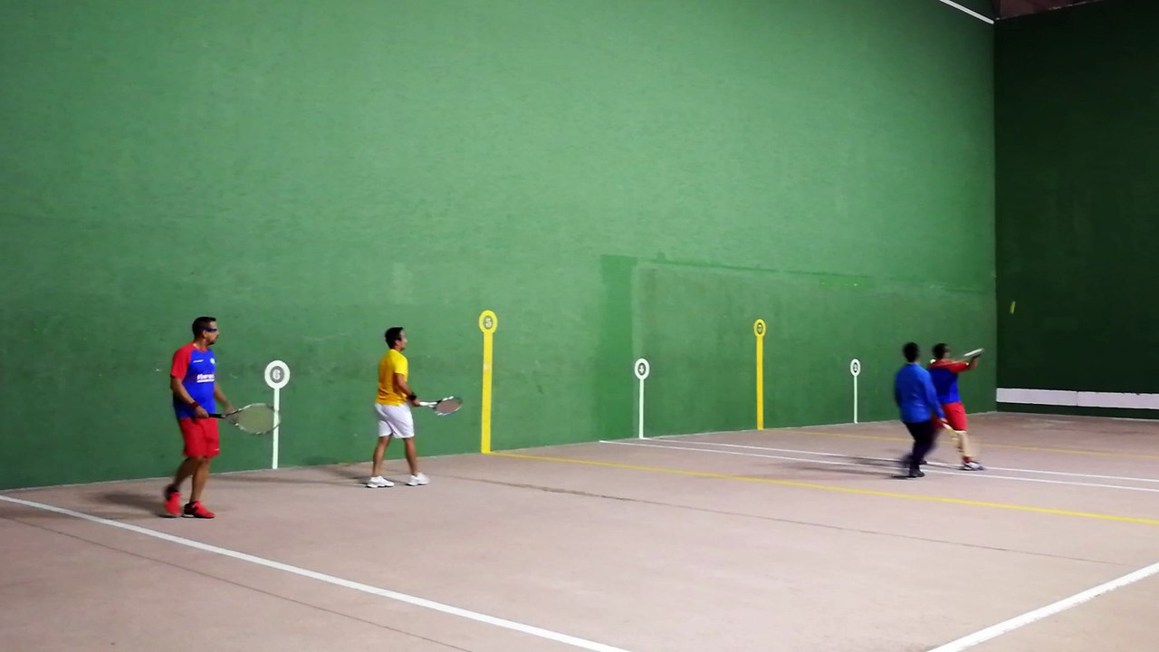 Frontenis honor Rivas vs Alcalá set 1 de la 1ª partida ultimos tantos emocionantes
