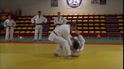 Hiza guruma, Bernard Schmitt au Dojo Ennery 57