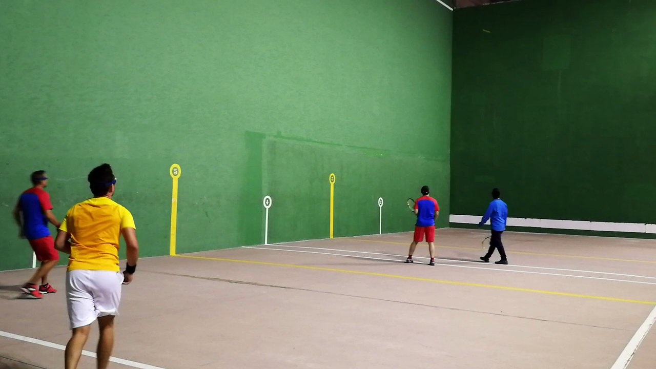 Frontenis honor Rivas vs Alcalá 1ª partida ultimos tantos emocionantes set 2