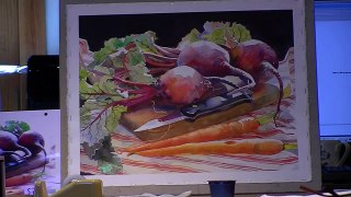 Watercolor Class Demonstration by Susan Avis Murphy -- Still Life with Beets and Carrots part 1 of 3