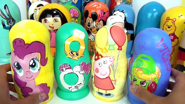 TONS OF NESTING DOLLS! Stacking Cups Collection, Disney Frozen, Paw Patrol, My Little Pony Toys TUYC