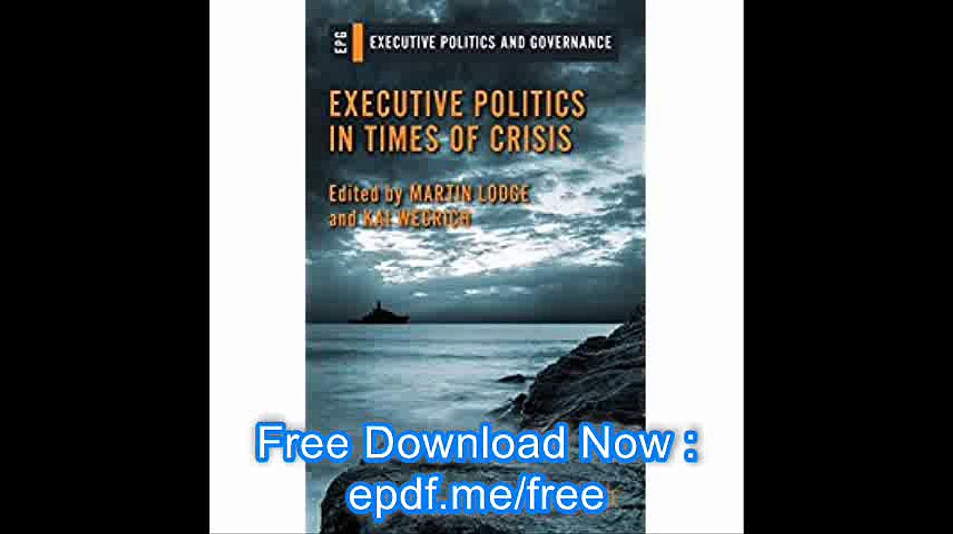 ⁣Executive Politics in Times of Crisis (Executive Politics and Governance)