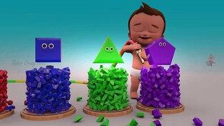 Learn Colors for Children with Baby Play MiniGolf Balls Finger Family Rhymes 3D Kids Educational