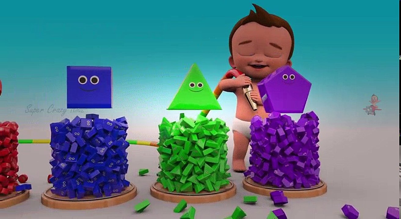 Learn Colors for Children with Baby Play MiniGolf Balls Finger Family Rhymes 3D Kids Educational