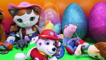 DISNEY GIANT Surprise Eggs Paw Patrol Sheriff Callie,   Miles Disney Giant Toys Video