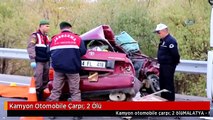 Kamyon Otomobile Çarpı: 2 Ölü