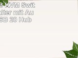 StarTechcom 4 Port Dual DVI USB KVM Switch Umschalter mit Audio und USB 20 Hub