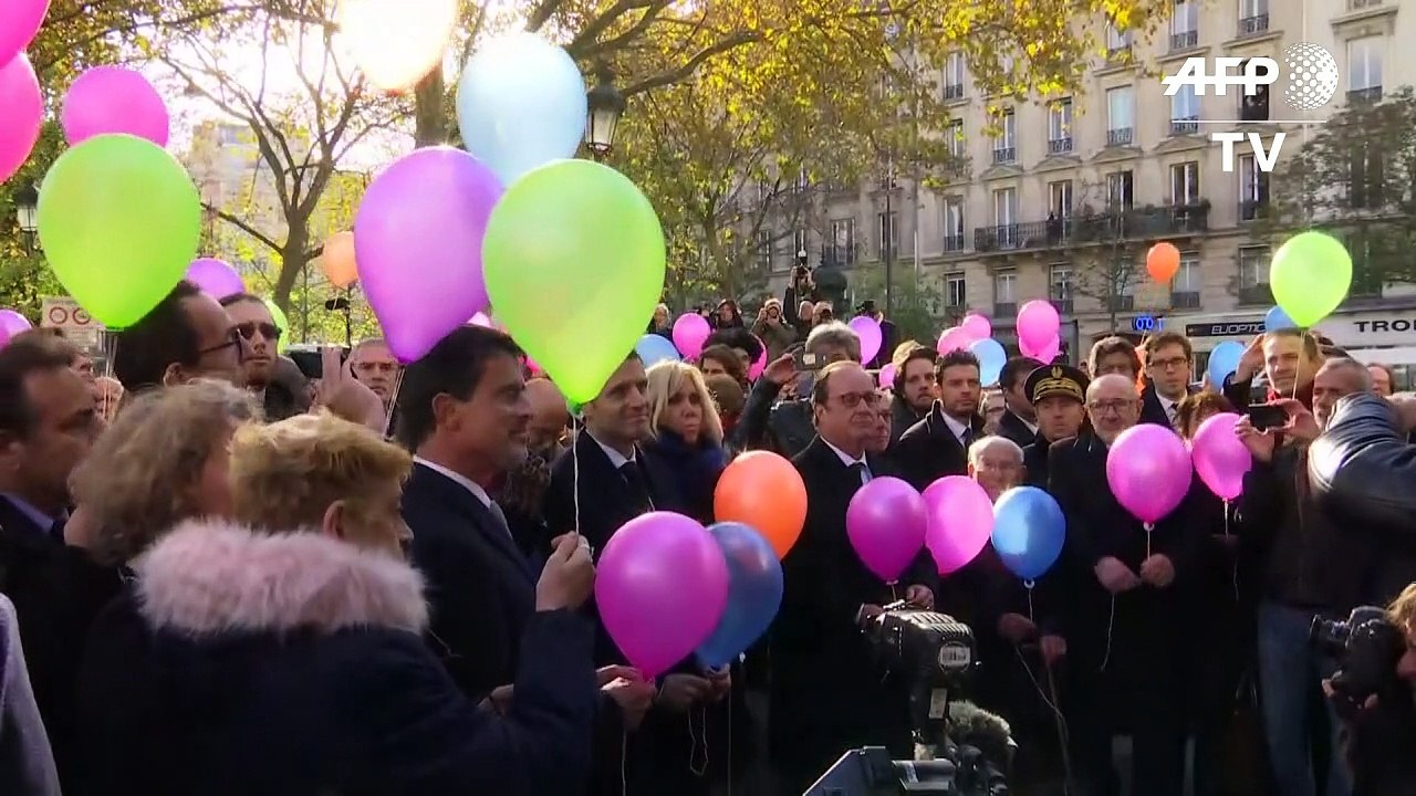 Macron und Hollande gemeinsam bei Bataclan-Gedenken