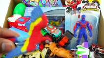 Box Full of Toys | Spiderman Figure Disney Cars Figures Vehicles toys Cars Disney Action Figures 2
