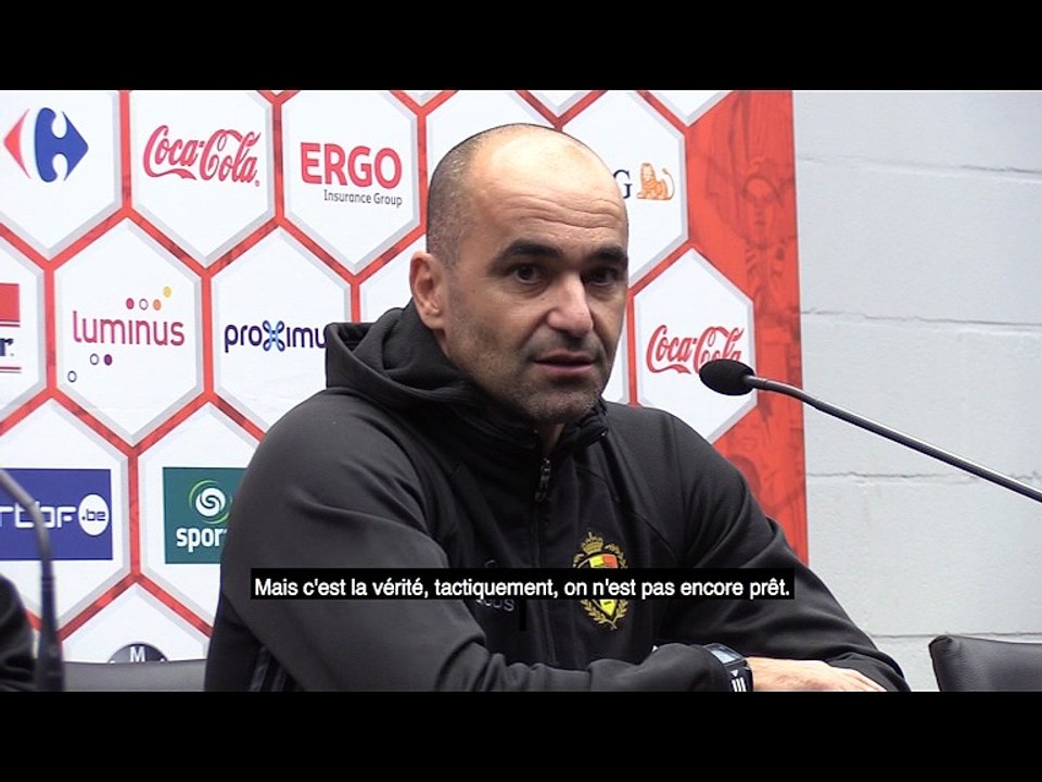 Roberto Martinez: "C'est la vérité, tactiquement, on n'est pas encore prêt"