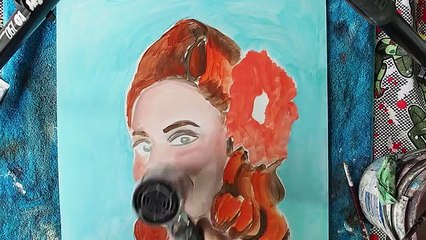 How to paint a realistic portrait using acrylic paint