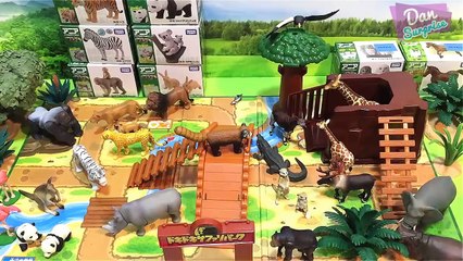 ANIMAL SAFARI ZOO ADVENTURE PLAYSET Learn Wild Animal Names for Kids Takara Tomy