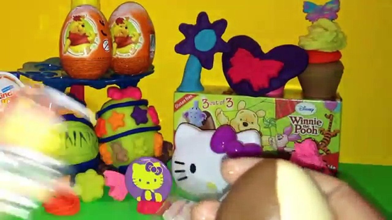 Kinder Surprise Eggs Sorpresa 健達出奇蛋 Überraschung Play Doh Eggs Hello Kitty & Winnie the Pooh