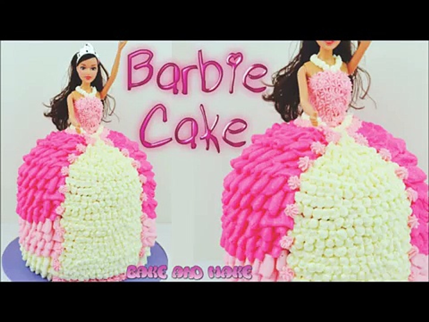 How To Make A Barbie Doll Princess Cake Tutorial Bake And Make