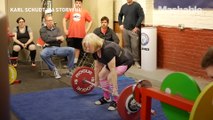 This inspiring 76-year-old lady defies her age in a deadlifting event