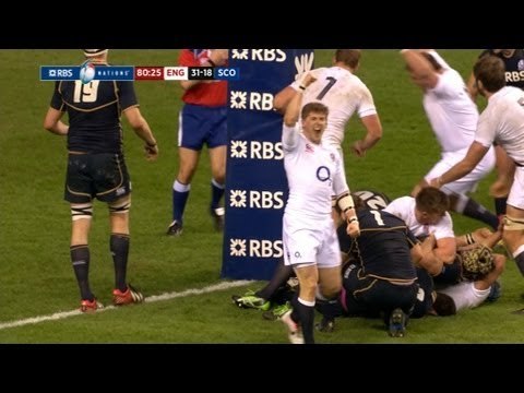 Danny Care Try England v Scotland Rugby Match 02 Feb 2013