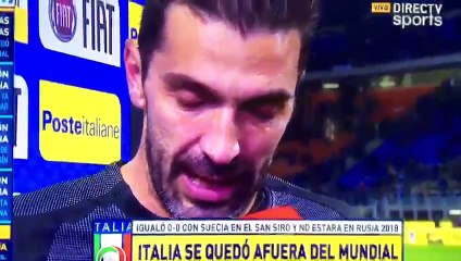 Lágrimas Buffon por no entrar al Mundial