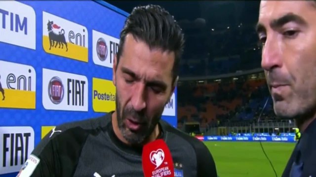 Gianluigi Buffon Cry Interwiew - Italy vs Sweden