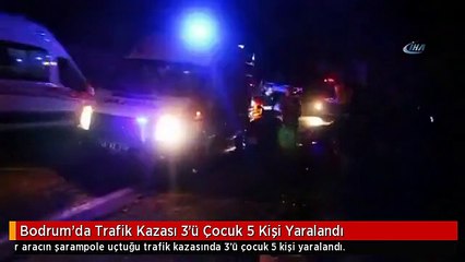 Bodrum'da Trafik Kazası 3'ü Çocuk 5 Kişi Yaralandı