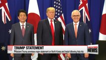Trump promises major statement on North Korea and trade