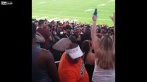 White girl knocked out by police at Miami Hurricanes game (2 angles)