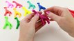 Play Doh Rainbow Modelling Clay Fun Making a Giraffe Learning to Count