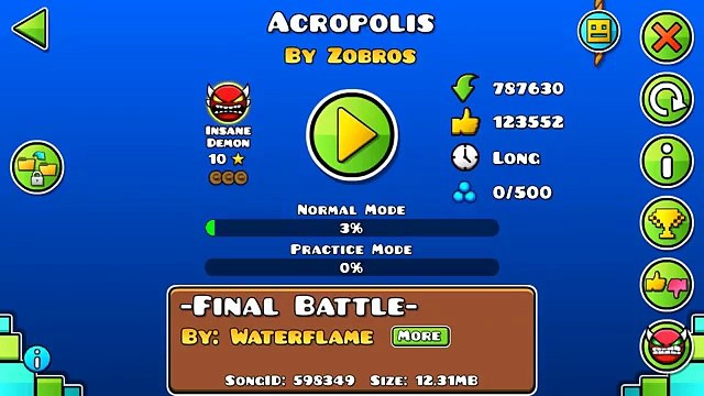 Attempting ACROPOLIS! Geometry Dash Demon