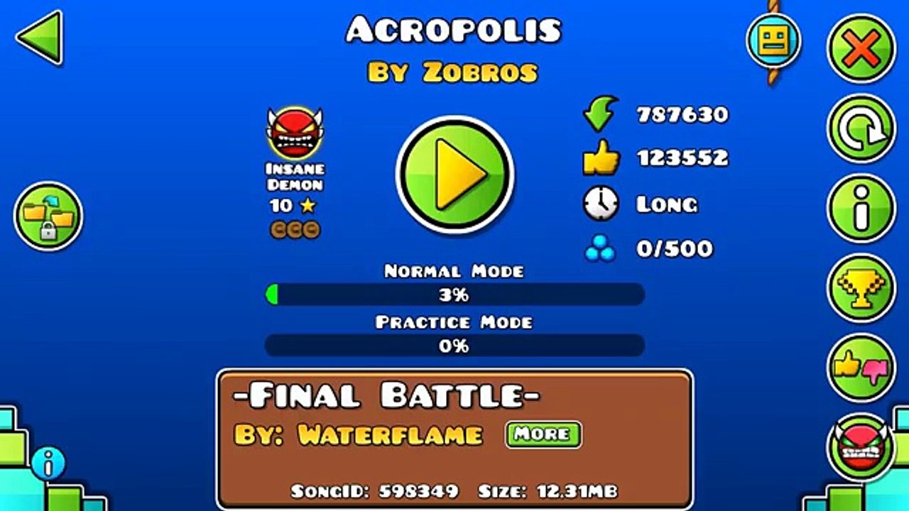 Attempting ACROPOLIS! Geometry Dash Demon
